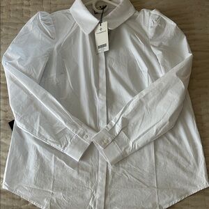 Tuckernuck White Penelope Collared Button Down.Shirt size large
